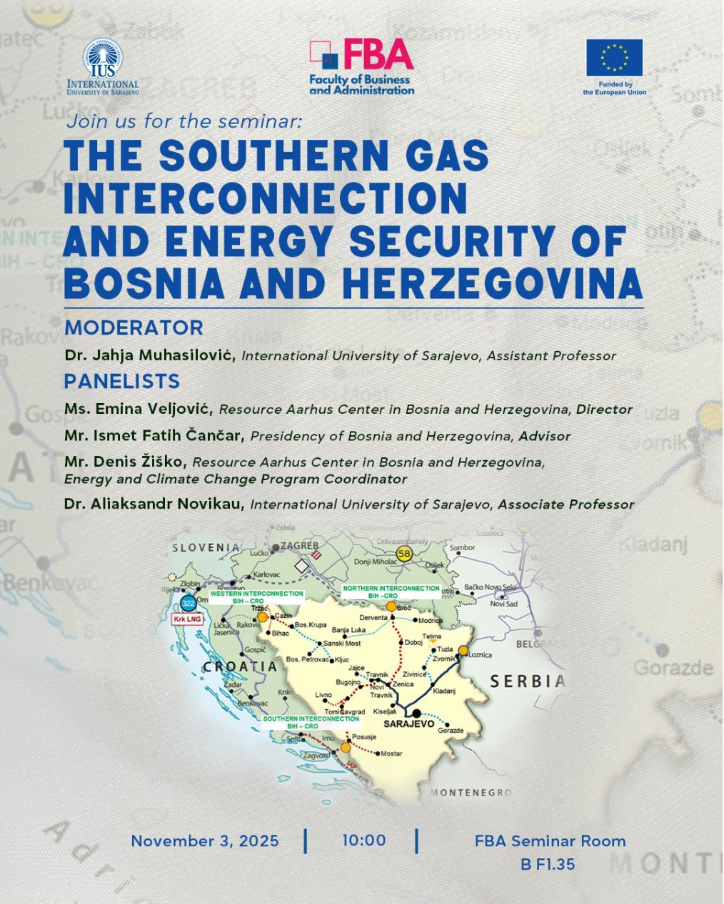 Seminar: The Southern Gas Interconnection and Energy Security of Bosnia and Herzegovina